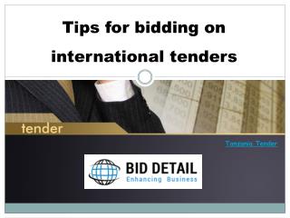 Tips for bidding on international tenders