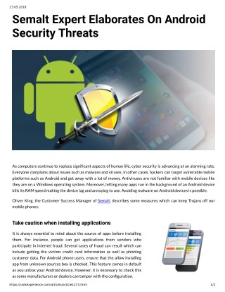 Semalt Expert Elaborates On Android Security Threats