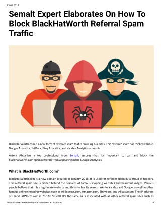Semalt Expert Elaborates On How To Block BlackHatWorth Referral Spam Traffic