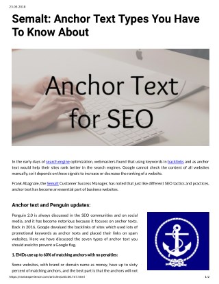 Semalt: Anchor Text Types You Have To Know About