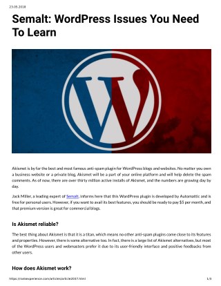 Semalt: WordPress Issues You Need To Learn