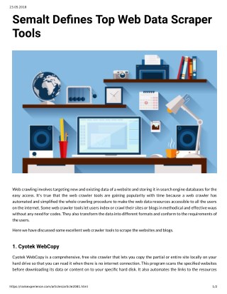 Semalt Defines Top Web Data Scraper Tools