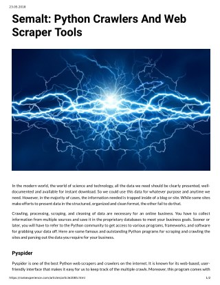 Semalt: Python Crawlers And Web Scraper Tools