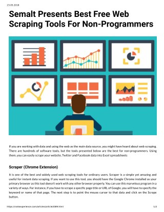 Semalt Presents Best Free Web Scraping Tools For Non Programmers