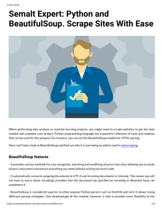 Semalt Expert: Python and BeautifulSoup. Scrape Sites With Ease