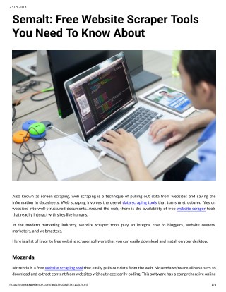 Semalt: Free Website Scraper Tools You Need To Know About