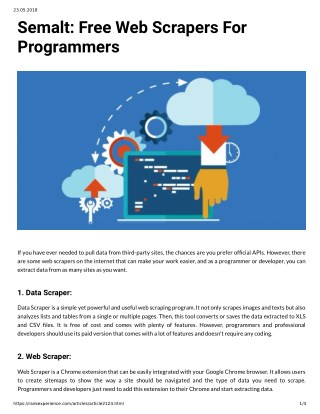 Semalt: Free Web Scrapers For Programmers