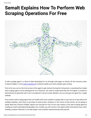 Semalt Explains How To Perform Web Scraping Operations For Free