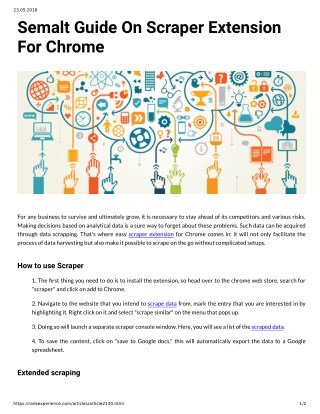Semalt Guide On Scraper Extension For Chrome