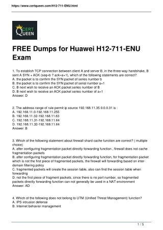 H12-931-ENU Test Dumps Demo