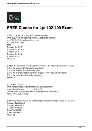 2018 CertQueen 102-400 Exam Actual Questions