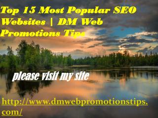 Top 15 Most Popular SEO Websites