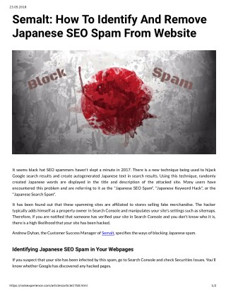 Semalt: How To Identify And Remove Japanese SEO Spam From Website