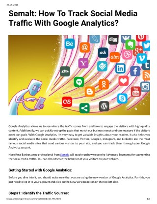 Semalt: How To Track Social Media Traffic With Google Analytics?