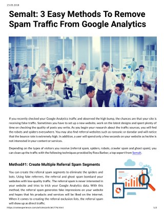 Semalt: 3 Easy Methods To Remove Spam Traffic From Google Analytics