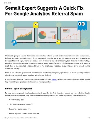 Semalt Expert Suggests A Quick Fix For Google Analytics Referral Spam