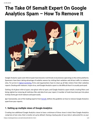 The Take Of Semalt Expert On Google Analytics Spam â€“ How To Remove It