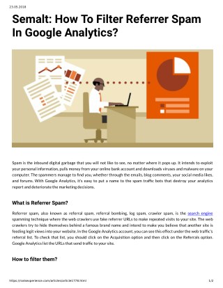 Semalt: How To Filter Referrer Spam In Google Analytics?