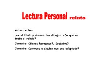 Lectura Personal