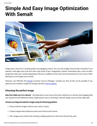 Simple And Easy Image Optimization With Semalt