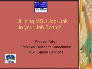 Utilizing MSU Job-Link in your Job Search