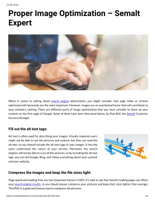Proper Image Optimization - Semalt Expert