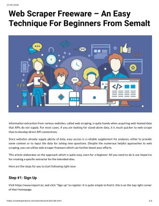 Web Scraper Freeware â€“ An Easy Technique For Beginners From Semalt