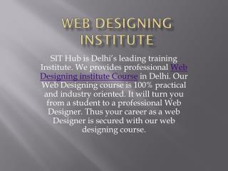 Web Designing institute