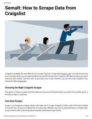 Semalt: How to Scrape Data from Craigslist