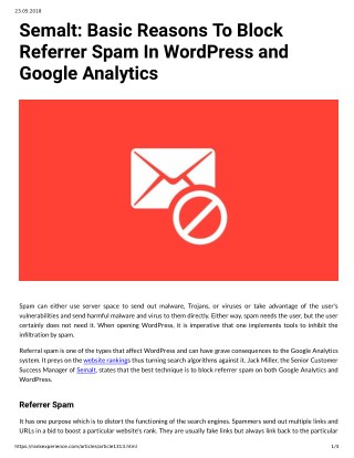 Semalt: Basic Reasons To Block Referrer Spam In WordPress and Google Analytics
