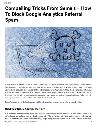 Compelling Tricks From Semalt â€“ How To Block Google Analytics Referral Spam