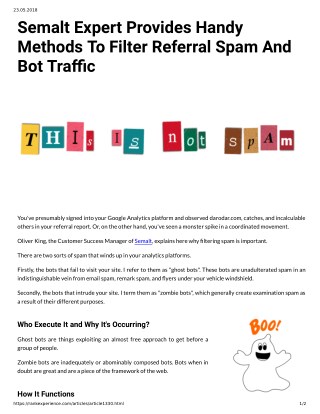 Semalt Expert Provides Handy Methods To Filter Referral Spam And Bot Traffic