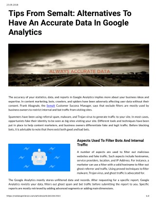 Tips From Semalt: Alternatives To Have An Accurate Data In Google Analytics