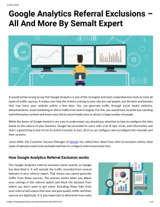 Google Analytics Referral Exclusions â€“ All And More By Semalt Expert