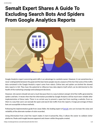 Semalt Expert Shares A Guide To Excluding Search Bots And Spiders From Google Analytics Reports