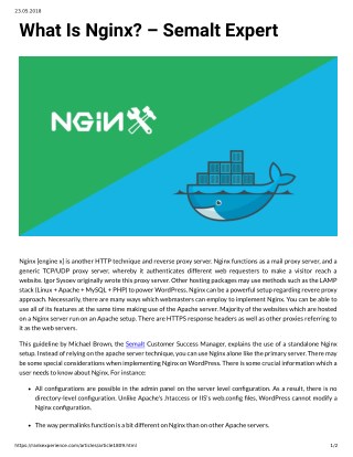 What Is Nginx? - Semalt Expert