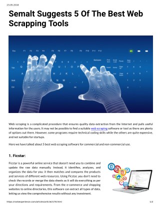 Semalt Suggests 5 Of The Best Web Scrapping Tools