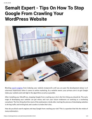 Semalt Expert - Tips On How To Stop Google From Crawling Your WordPress Website