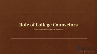 Role of college Admissions Counselor