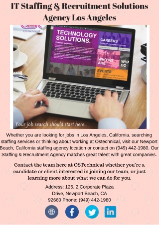 IT Staffing & Recruitment Solution Agency Los Angeles - Ostechnical