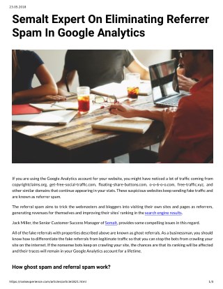 Semalt Expert On Eliminating Referrer Spam In Google Analytics
