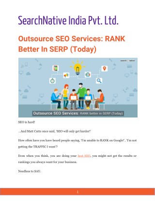 Outsource SEO Services: RANK Better In SERP (Today)