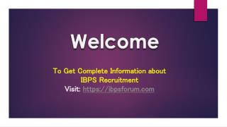 IBPS Forum: Upcoming Bank Jobs By Institute of Banking Personnel Selection