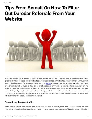 Tips From Semalt On How To Filter Out Darodar Referrals From Your Website