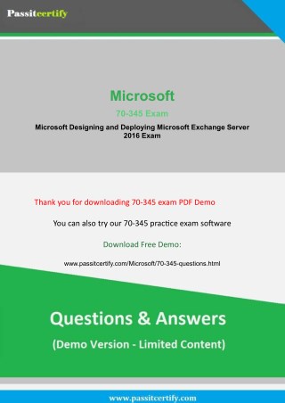 Updated Microsoft 70-345 Exam