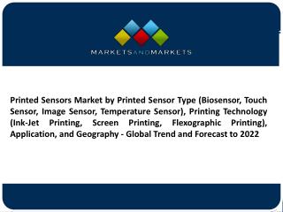 Printed Sensors Market Updated Expert Report To 2022 (New Insights)