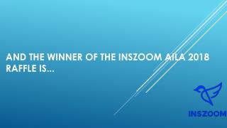 Announcing the winner of the INSZoom-AILA 2018 raffle