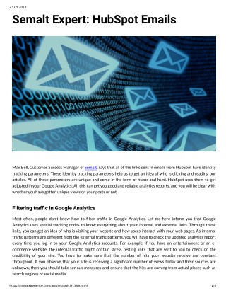 Semalt Expert: HubSpot Emails