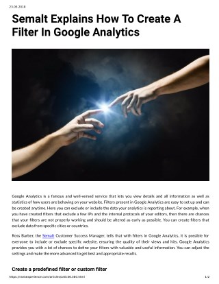 Semalt Explains How To Create A Filter In Google Analytics