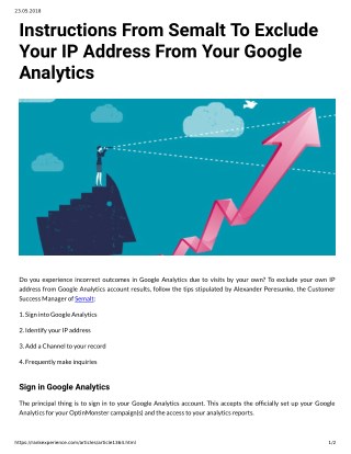 Instructions From Semalt To Exclude Your IP Address From Your Google Analytics